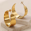 Sculpted Gold Hoops ~ Earrings